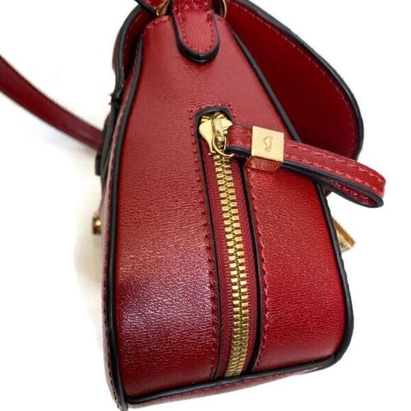 CARPISA RED Faux Leather Mini Shoulder Handbag NWOT - Picture 4 of 10